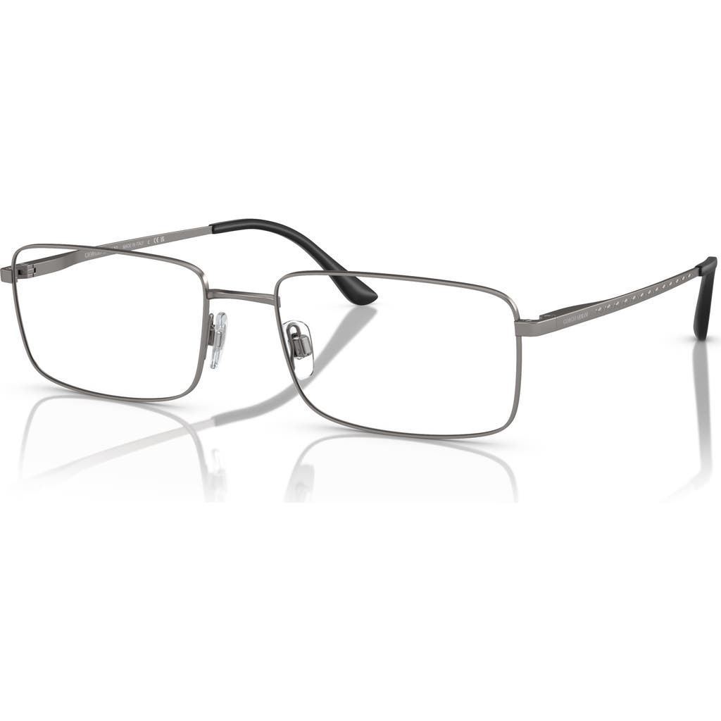 Giorgio Armani 59mm Rectangle Optical Glasses In Gray