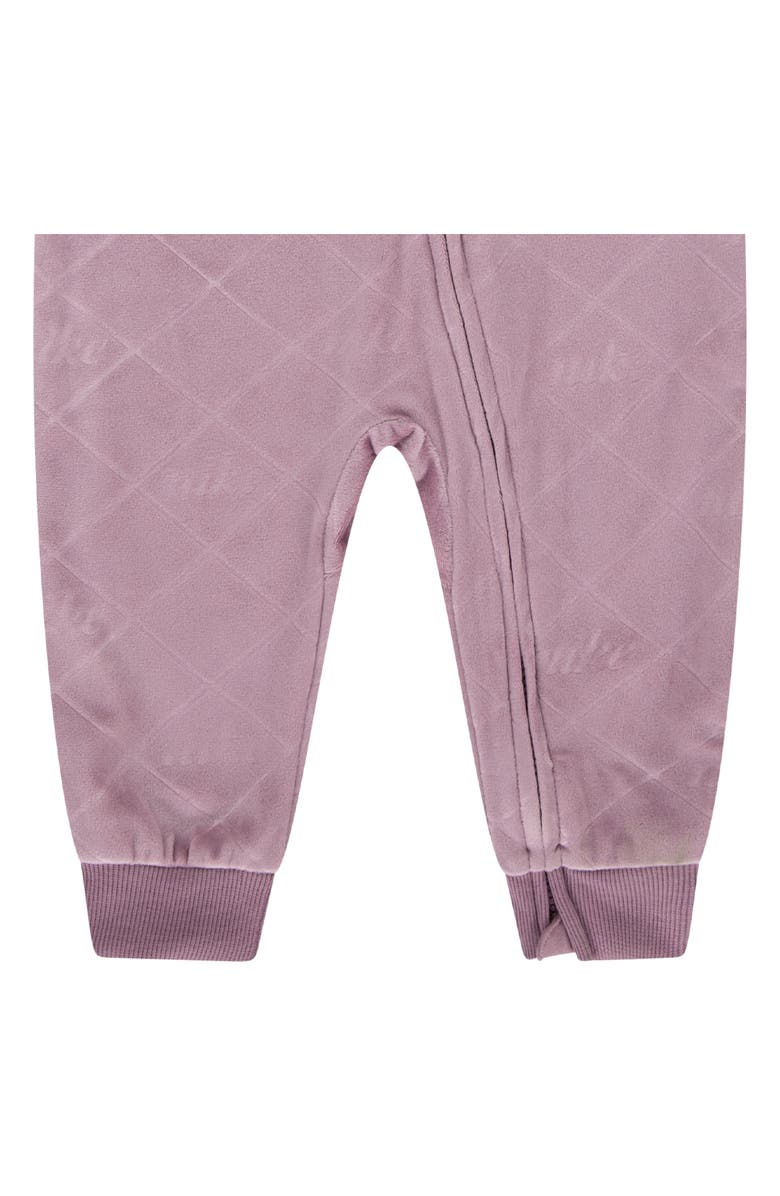 Nike Kids' Cozy AOP Monogram Coveralls, Alternate, color, Plum Dust