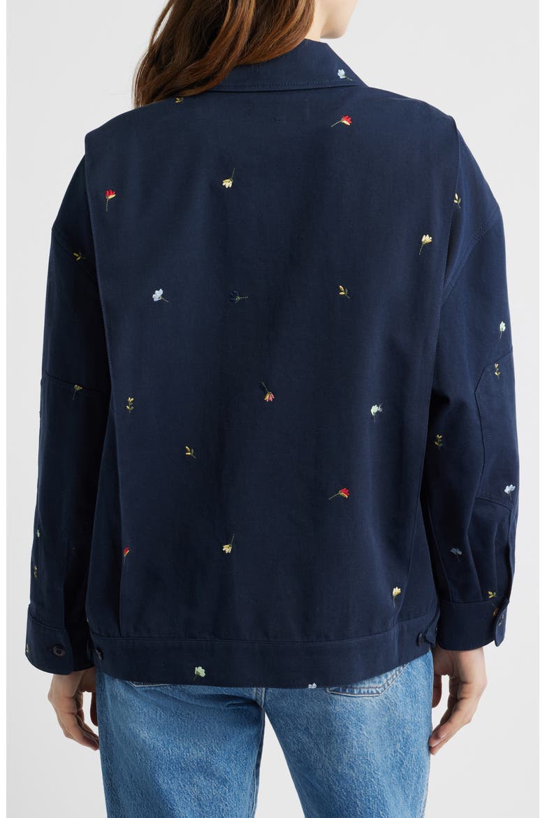 The Folsom Floral Chore Jacket, Alternate, color, NAVY