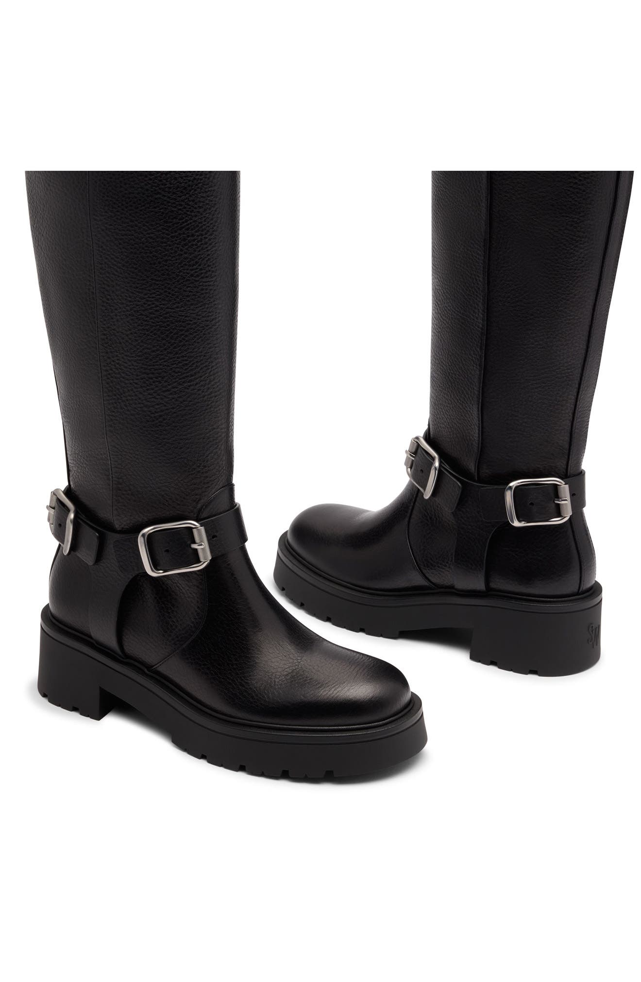 Ren Knee High Boot, Alternate, color, BLACK LEATHER