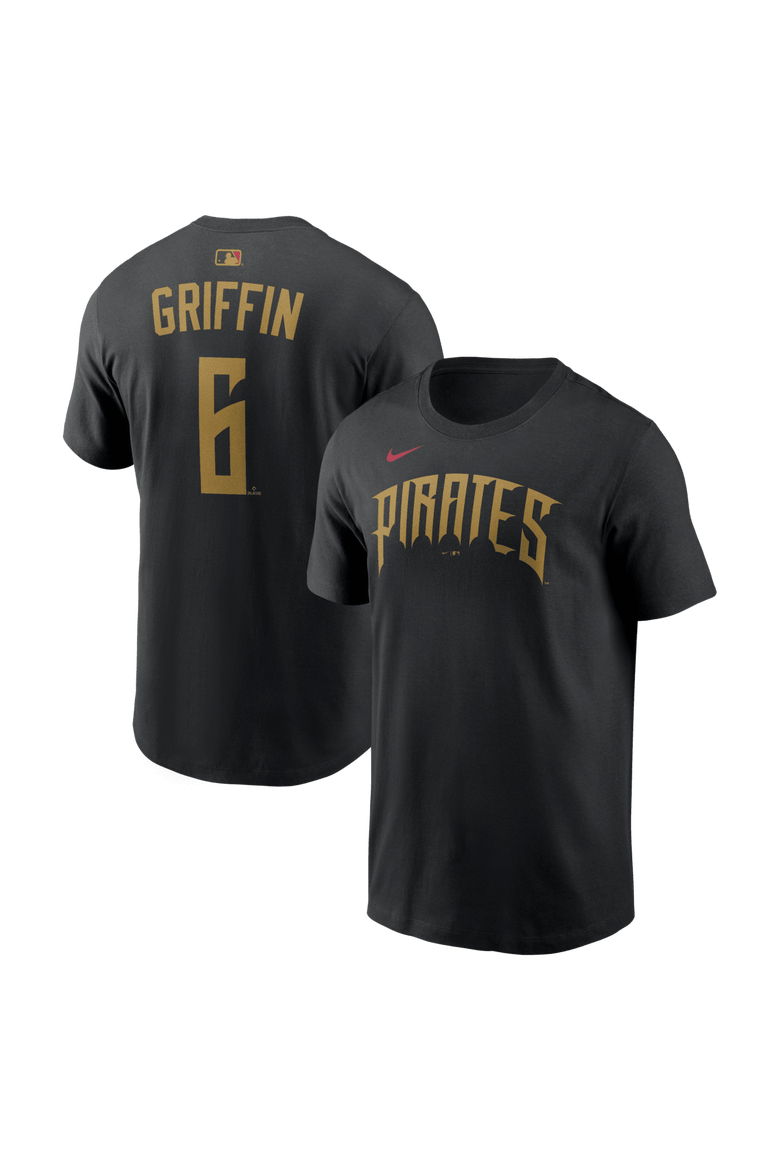Men's Nike Konnor Griffin Black Pittsburgh Pirates 2026 City Connect Name & Number T-Shirt, Main, color, Black