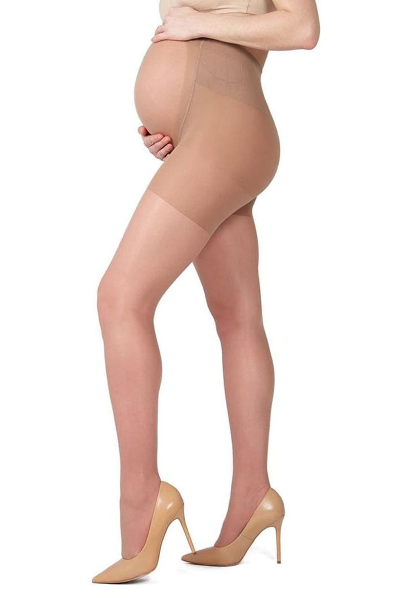 2-Pack Sheer Maternity Tights, Main, color, HONEY