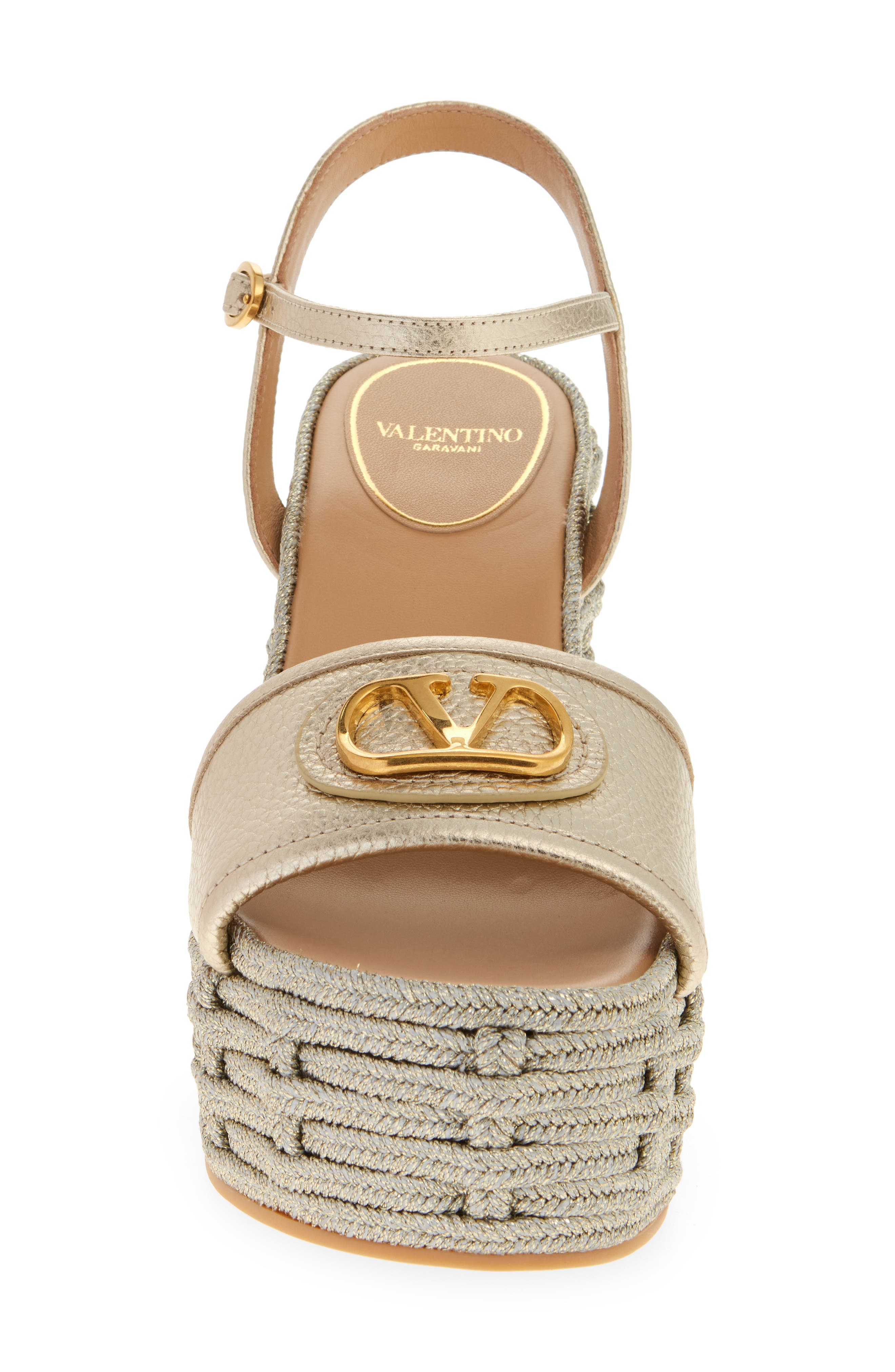 Valentino Garavani VLOGO Wedge Platform Sandal, Alternate, color, 