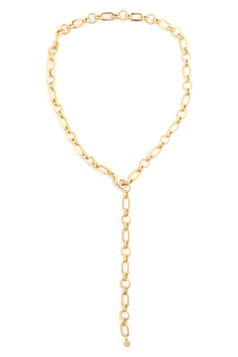 Linked Y-Necklace, Main, color, GOLD