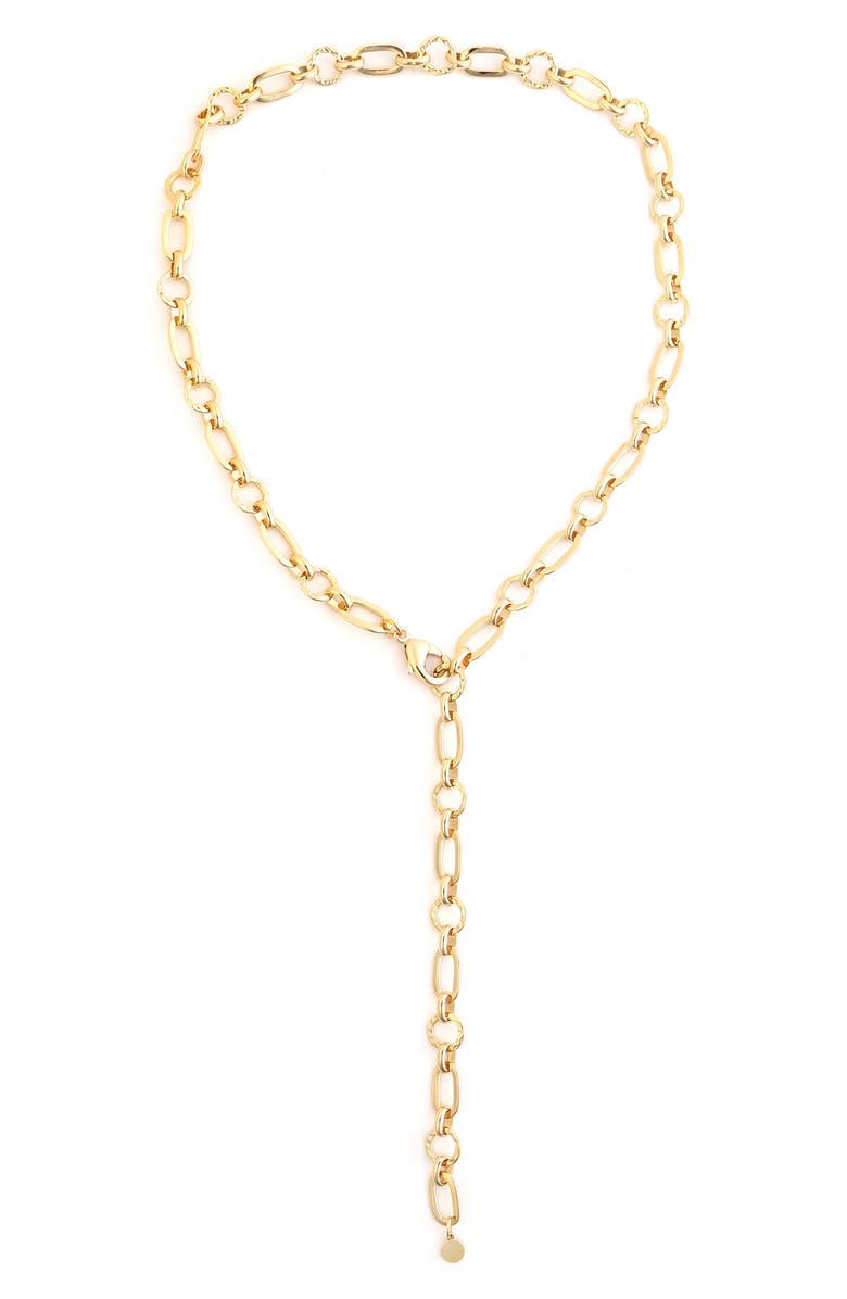 Panacea Linked Y-Necklace, Main, color, Gold