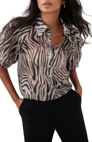 MINT VELVET Zebra Print Shirt