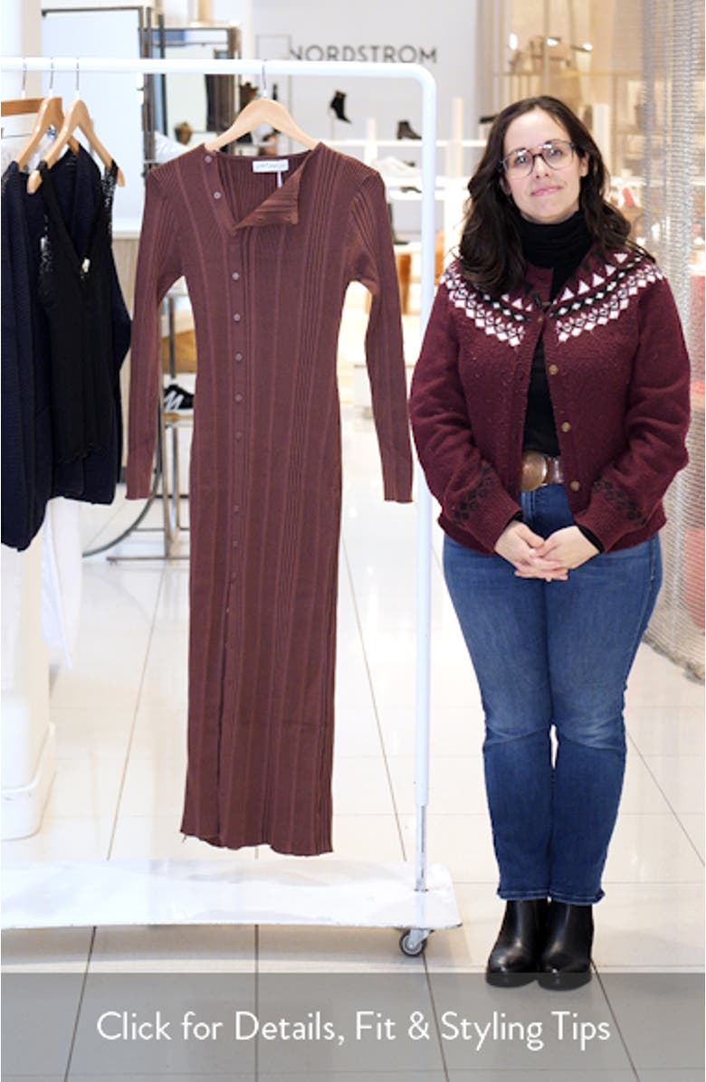 Valia Long Sleeve Sweater Dress, sales video thumbnail