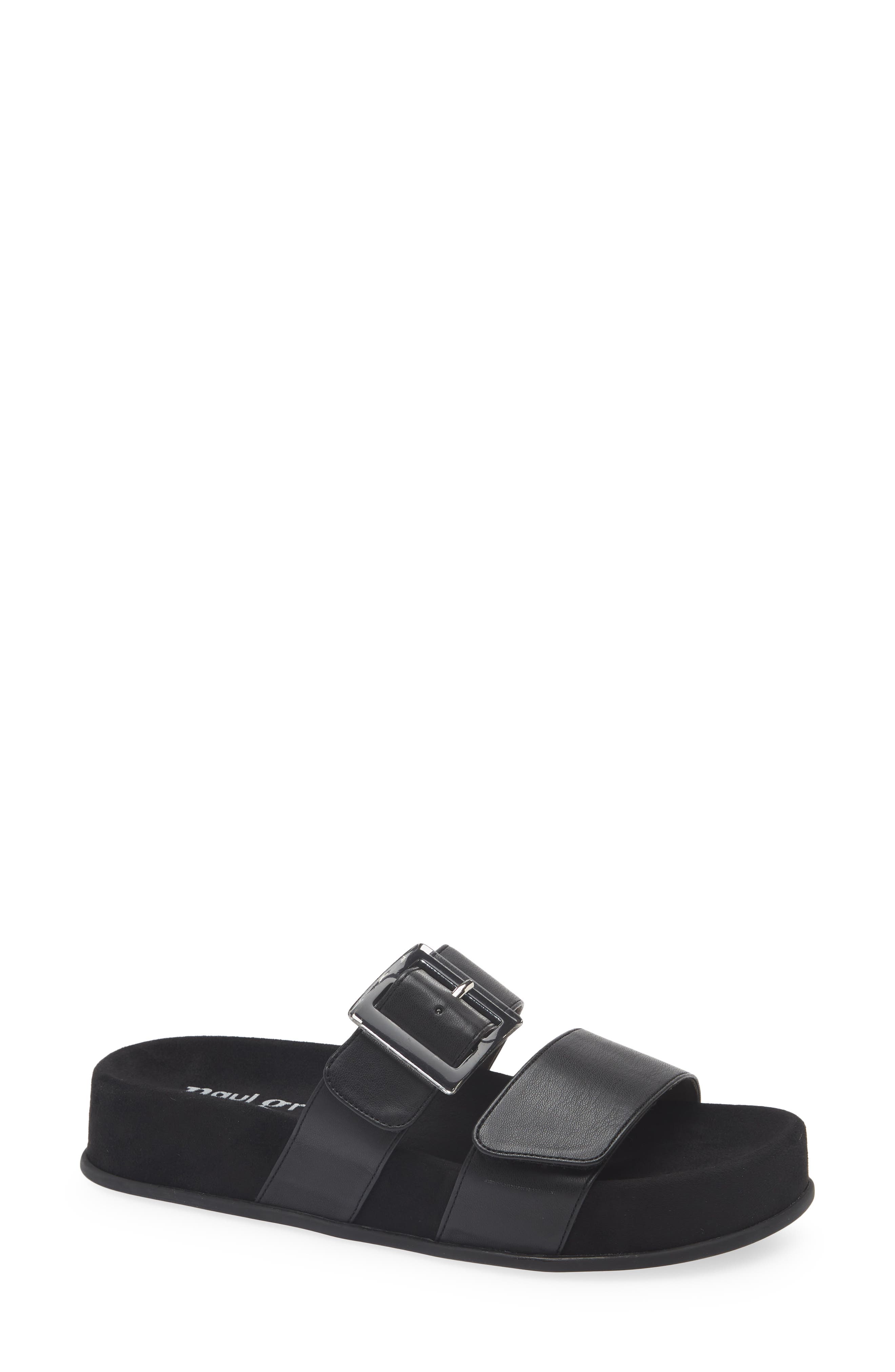 Aloha Slide Sandal, Main, color, BLACK FUTURE NAPPA