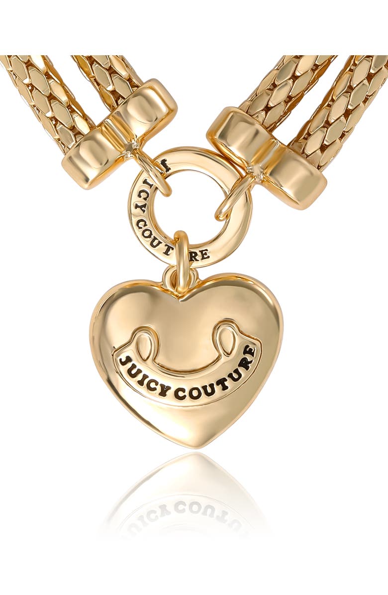 Juicy Couture Layered Heart Bracelet, Gold Tone, Alternate, color, Gold Tone