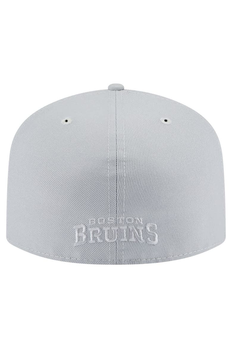 Men's New Era Gray Boston Bruins Color Pack A-Frame 59FIFTY Fitted Hat, Alternate, color, Gray