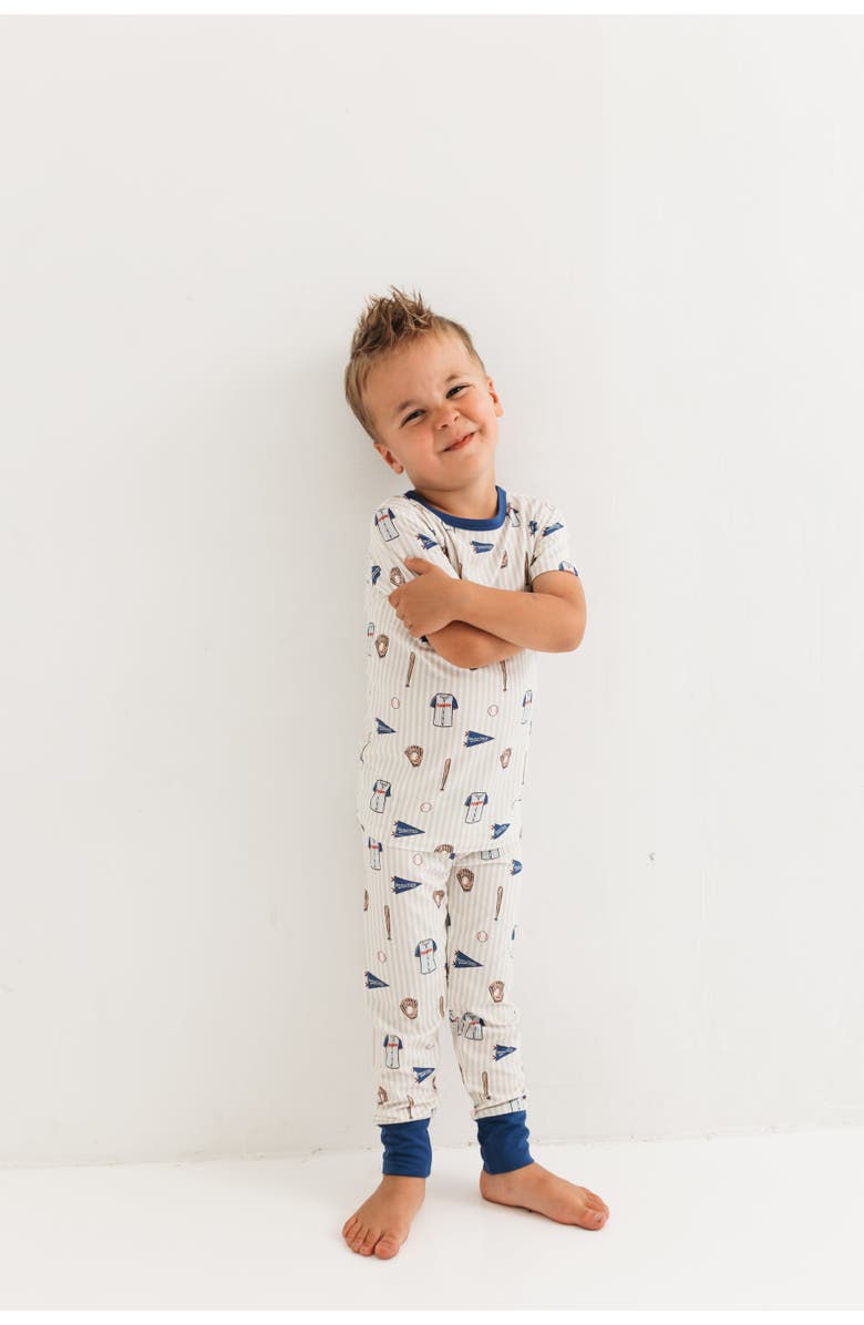 In My Jammers Baseball Two-Piece Sleepwear Set, Main, color, Blue Baseball
