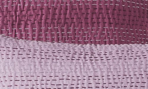 Melange Home Kantha Set Of 2 Reversible Cotton Shams In Fig And Violet