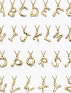 MEJURI Dôme Letter Pendant Necklace