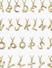 MEJURI Dôme Letter Pendant Necklace