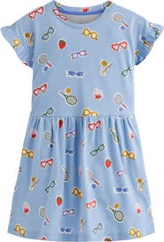 Mini Boden Kids' Print Cotton Jersey T-Shirt Dress