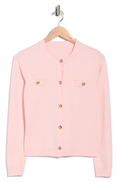 By Design Keira Chest Pocket Cardigan In Pink