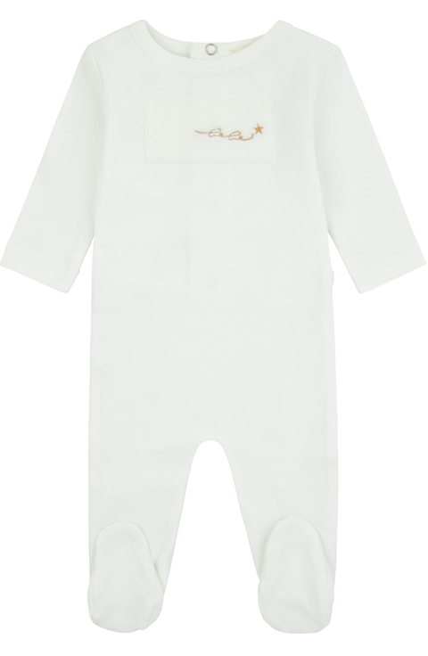 Layette Velour Patch Footie