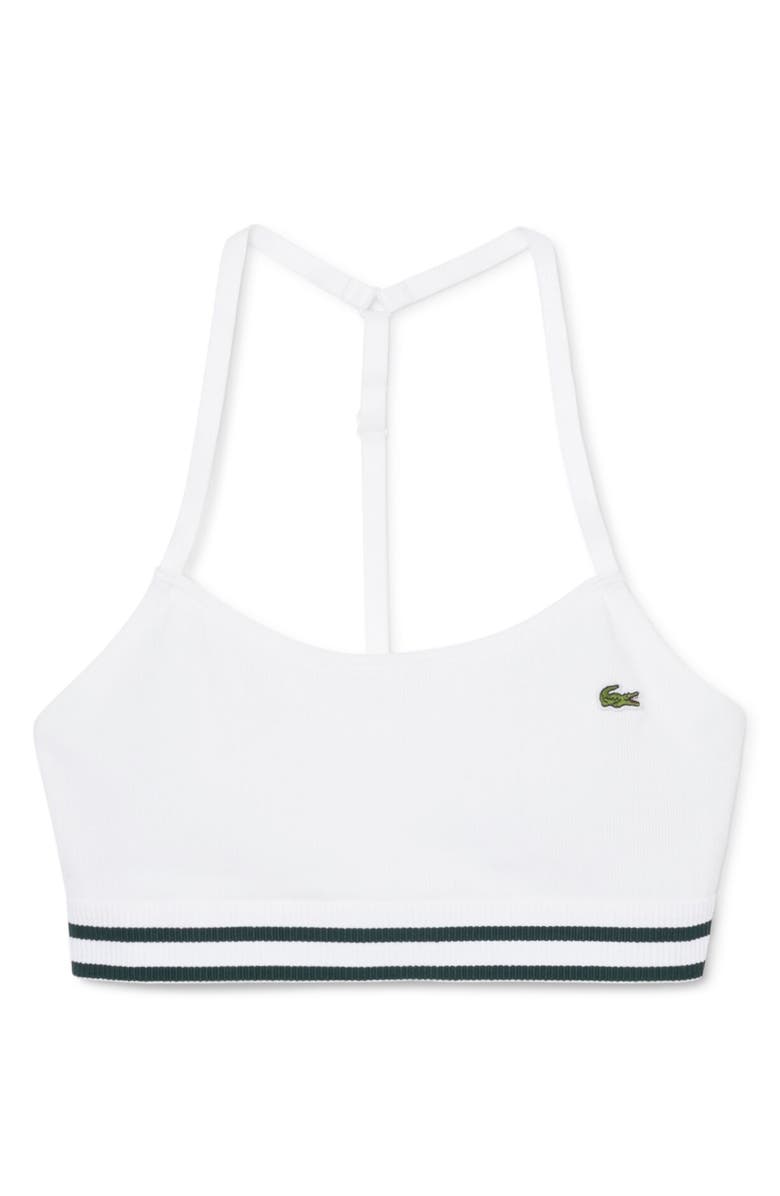 Lacoste Brassiere Rib Bralette, Main, color, White