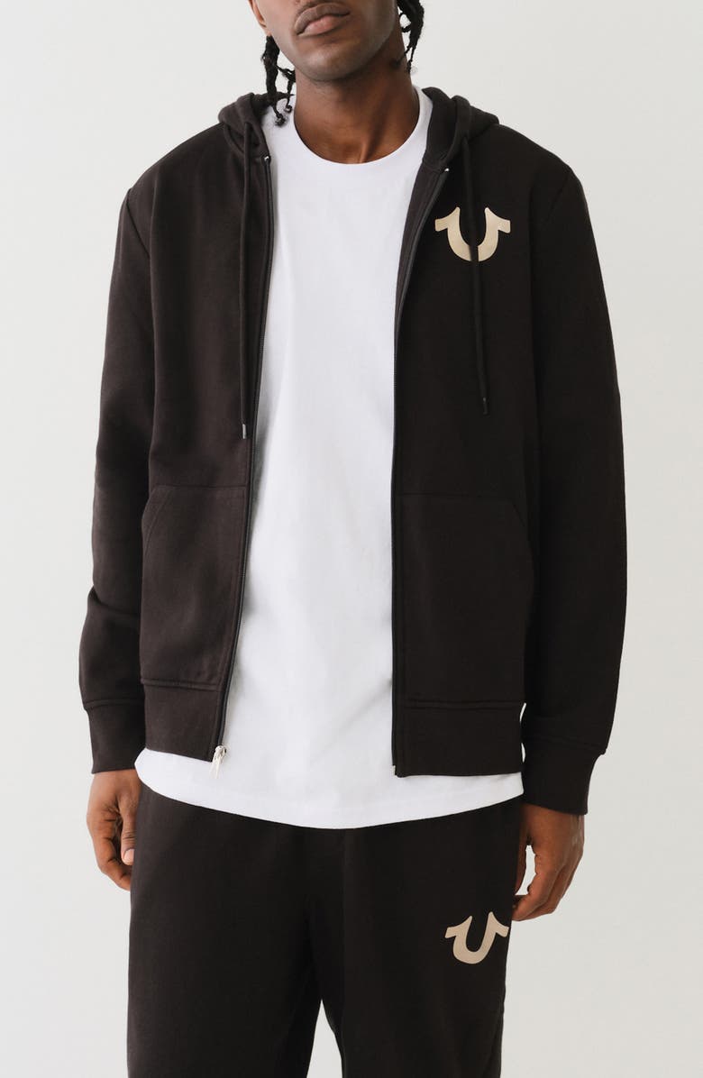 True Religion City Buddha Full-Zip Hoodie, Main, color, 