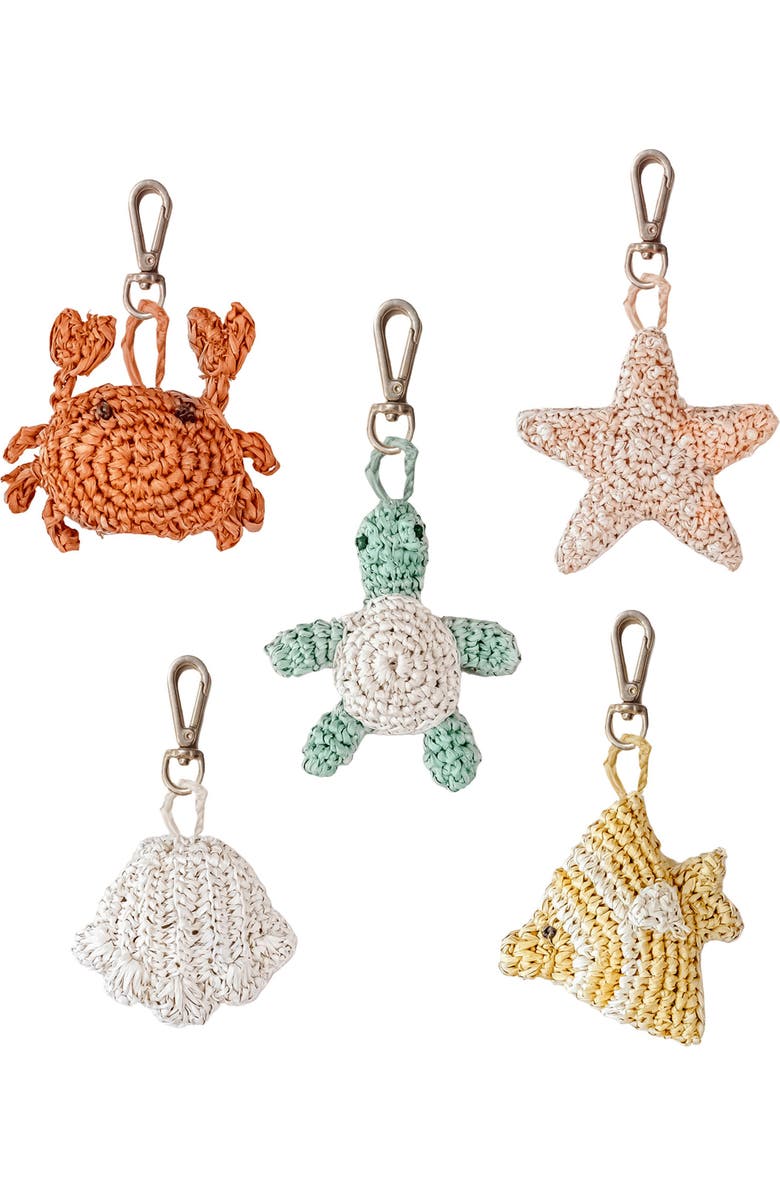 LIKHA Starfish Raffia Bag Charm, Alternate, color,