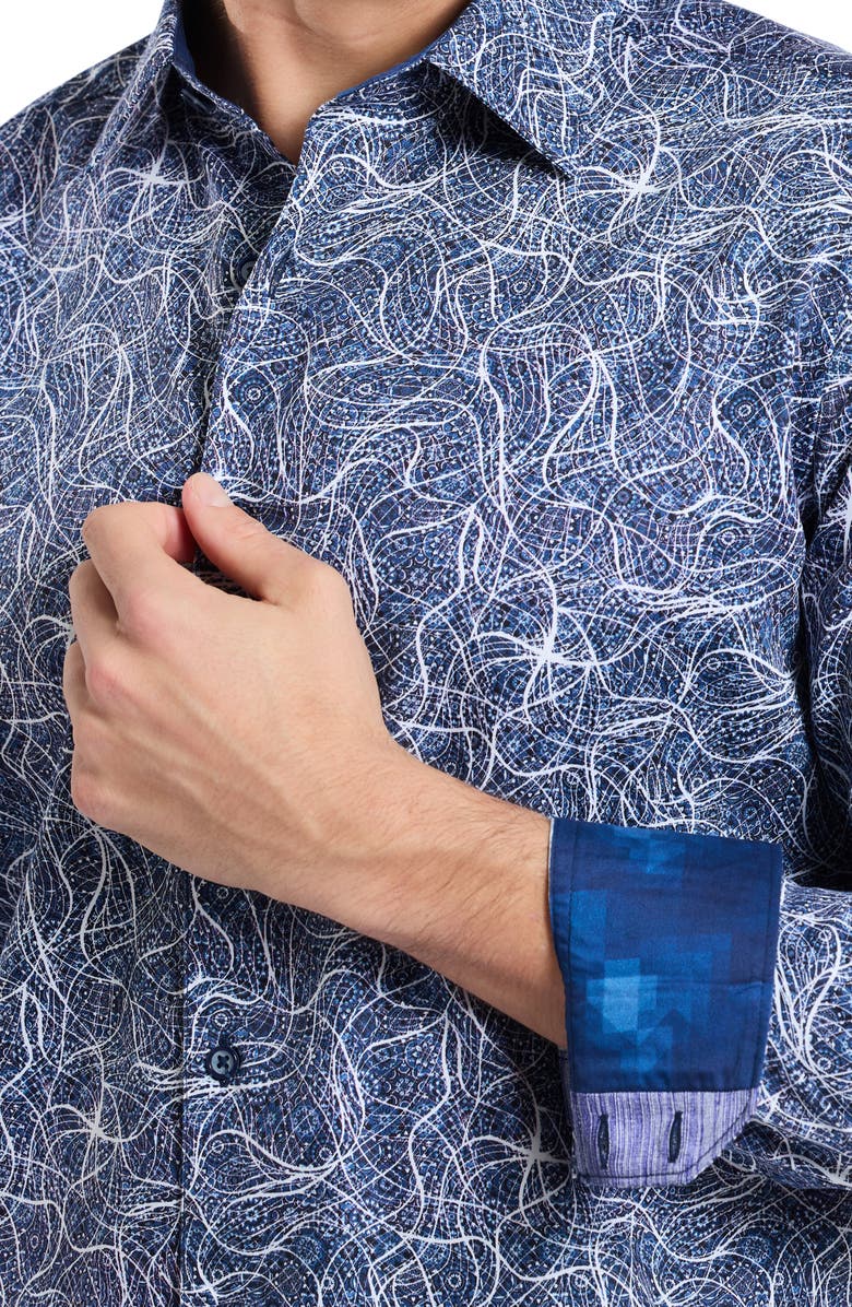 Robert Graham Stelvio Cotton Button-Up Shirt, Alternate, color, 