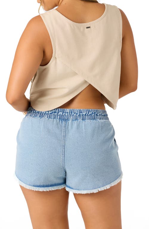 O'neill Sanders Side Button Crop Tank In Neutral