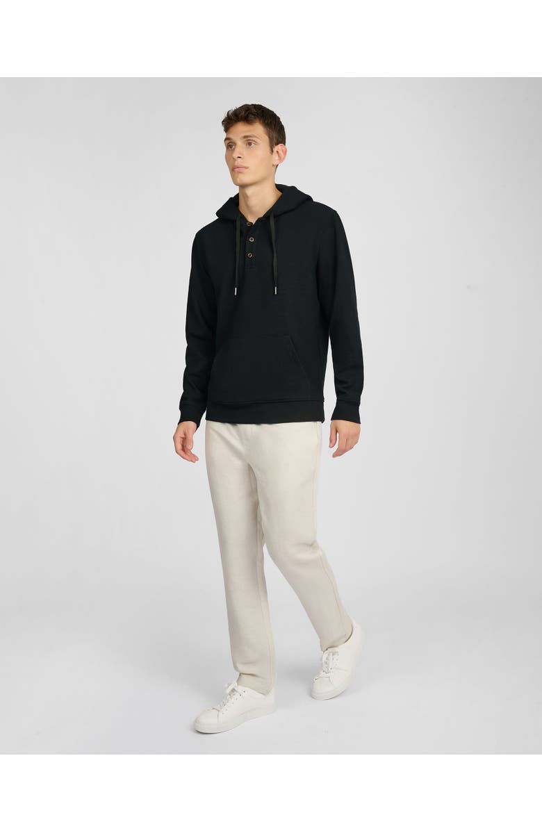 Onia Waffle Half Button Hoodie, Alternate, color, 