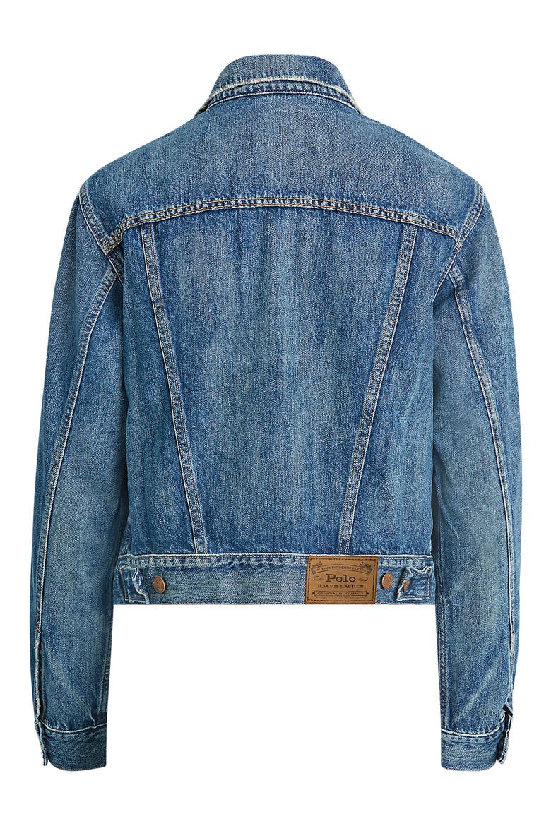 Denim Trucker Jacket, Alternate, color, INDIGO BLUE