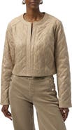 Joseph Ribkoff Studded Diamond Quilted Faux Suede Jacket