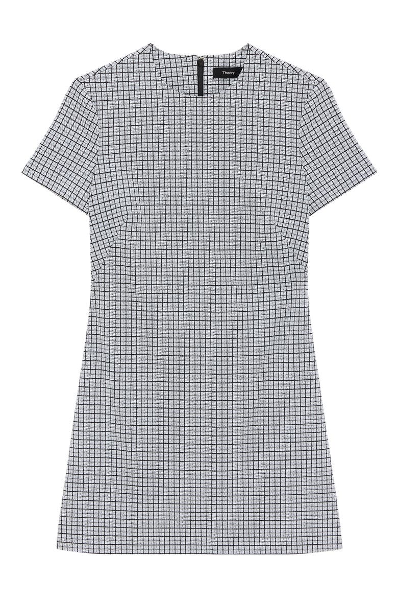 Short Sleeve A-Line Mini Dress, Alternate, color, FOG MULTI
