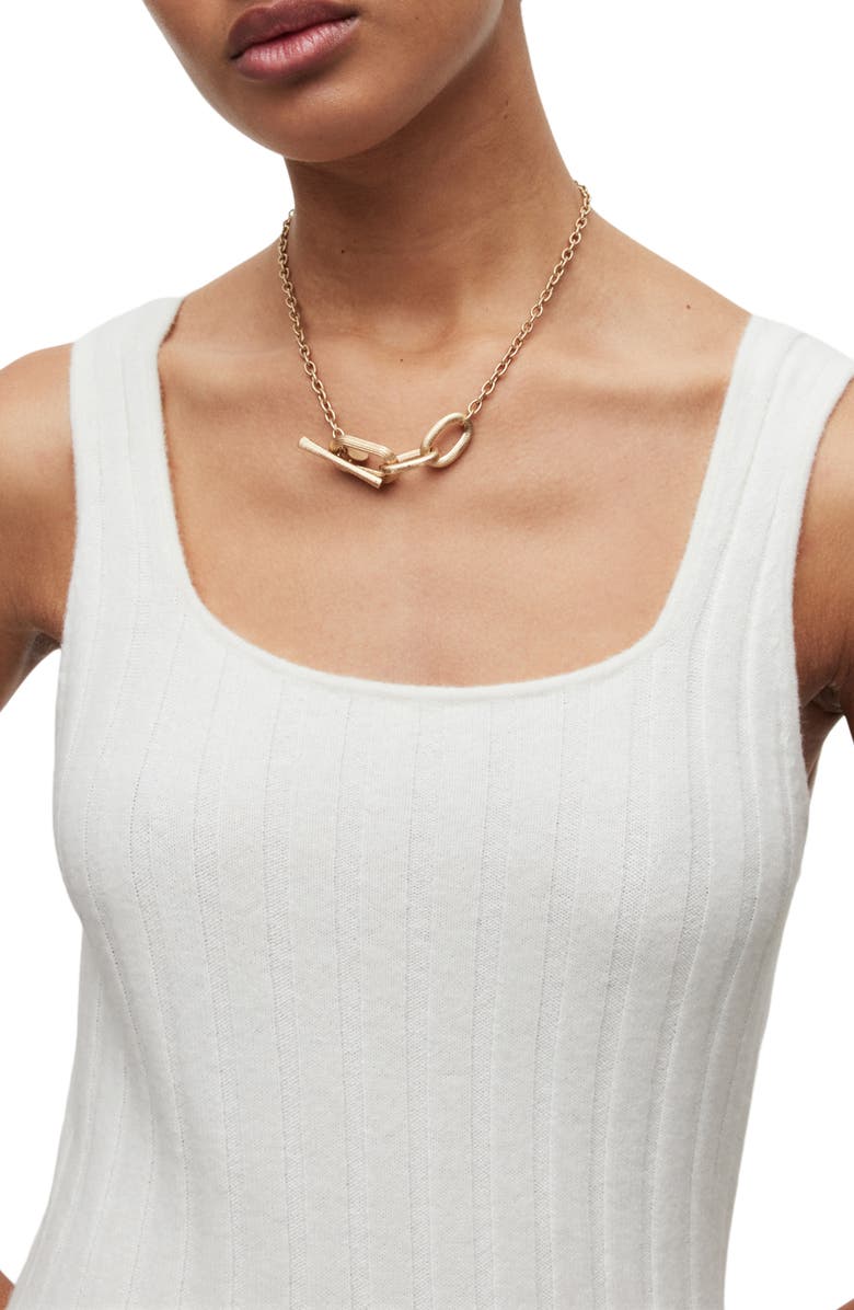 AllSaints Margot Rib Dress with Turtleneck Sweater, Alternate, color,