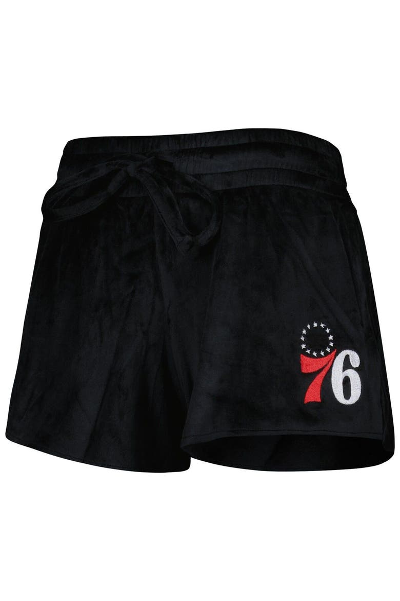Women's Concepts Sport Black Philadelphia 76ers Intermission T-Shirt & Shorts Sleep Set, Alternate, color, Black