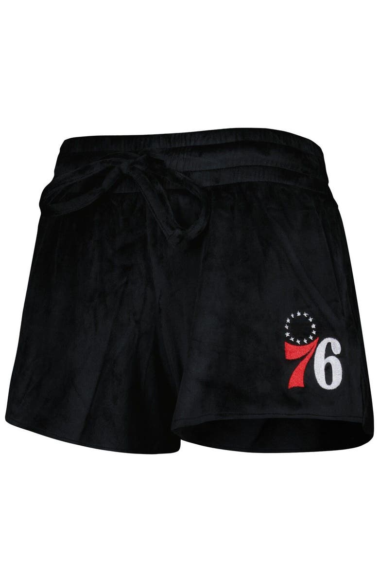 CONCEPTS SPORT Women's Concepts Sport Black Philadelphia 76ers Intermission T-Shirt & Shorts Sleep Set, Alternate, color, Black