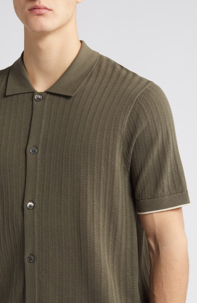 NN07 Nalo 6561 Ribbed Short Sleeve Cotton Cardigan, Alternate, color, 