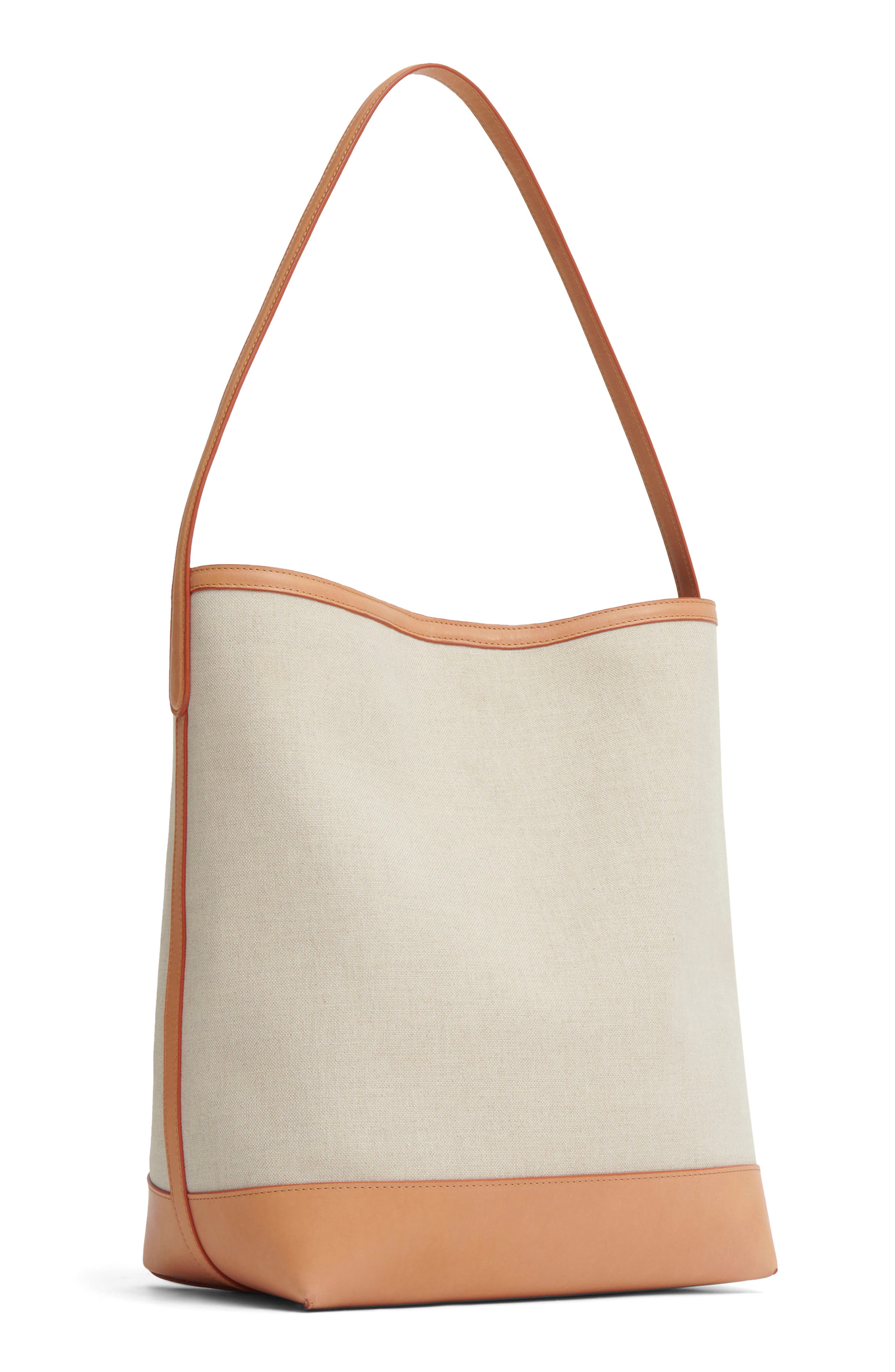 Mansur Gavriel Everyday Cabas Canvas & Leather Hobo Bag, Alternate, color, 