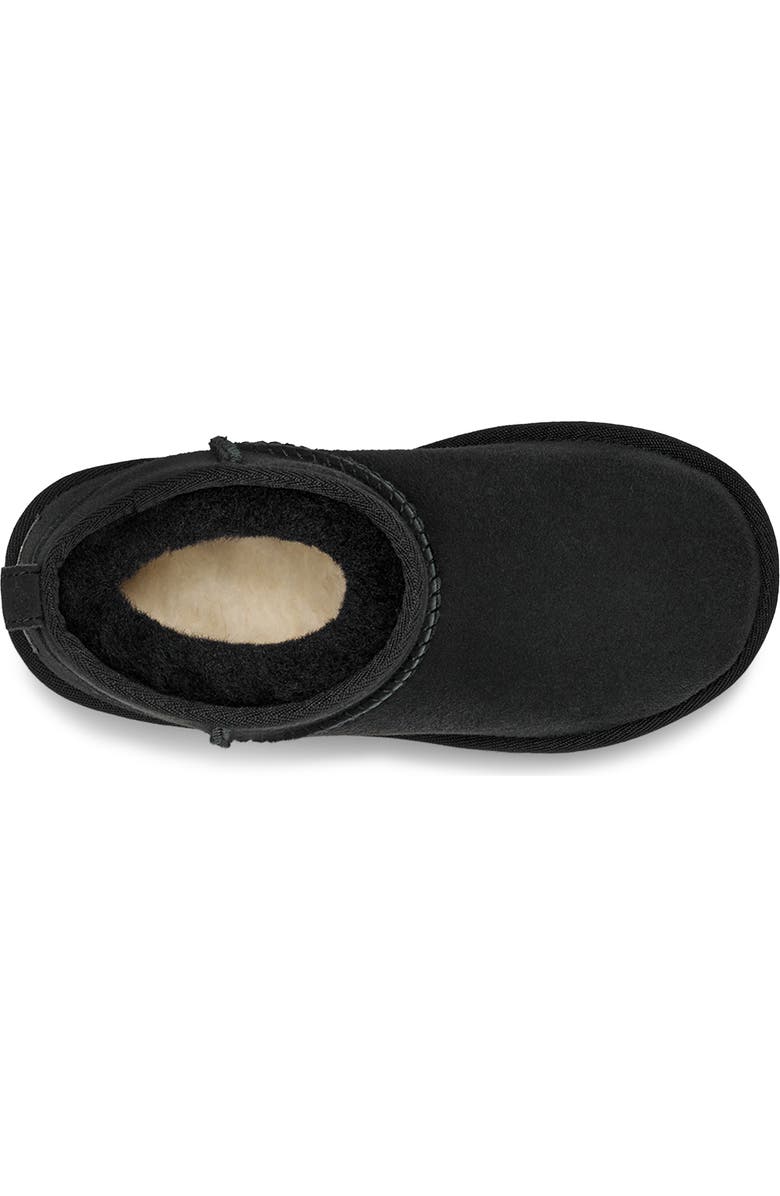 UGG<sup>®</sup> Kids' Classic Ultra Water Resistant Genuine Shearling Mini Boot, Alternate, color, Black