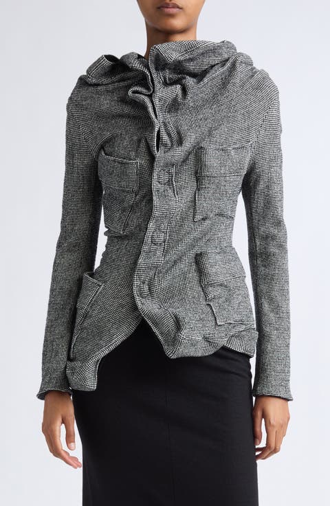Twisted Wool Blend Jacket