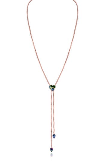 Luvmyjewelry Luv Me Lace Ruby Fuchsite Slide Y-necklace