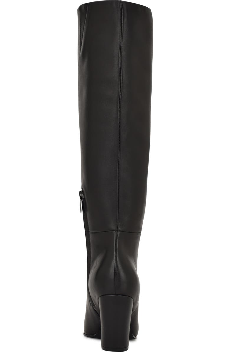Nine West Adera Pointed Toe Knee High Boot, Alternate, color, Black Leather