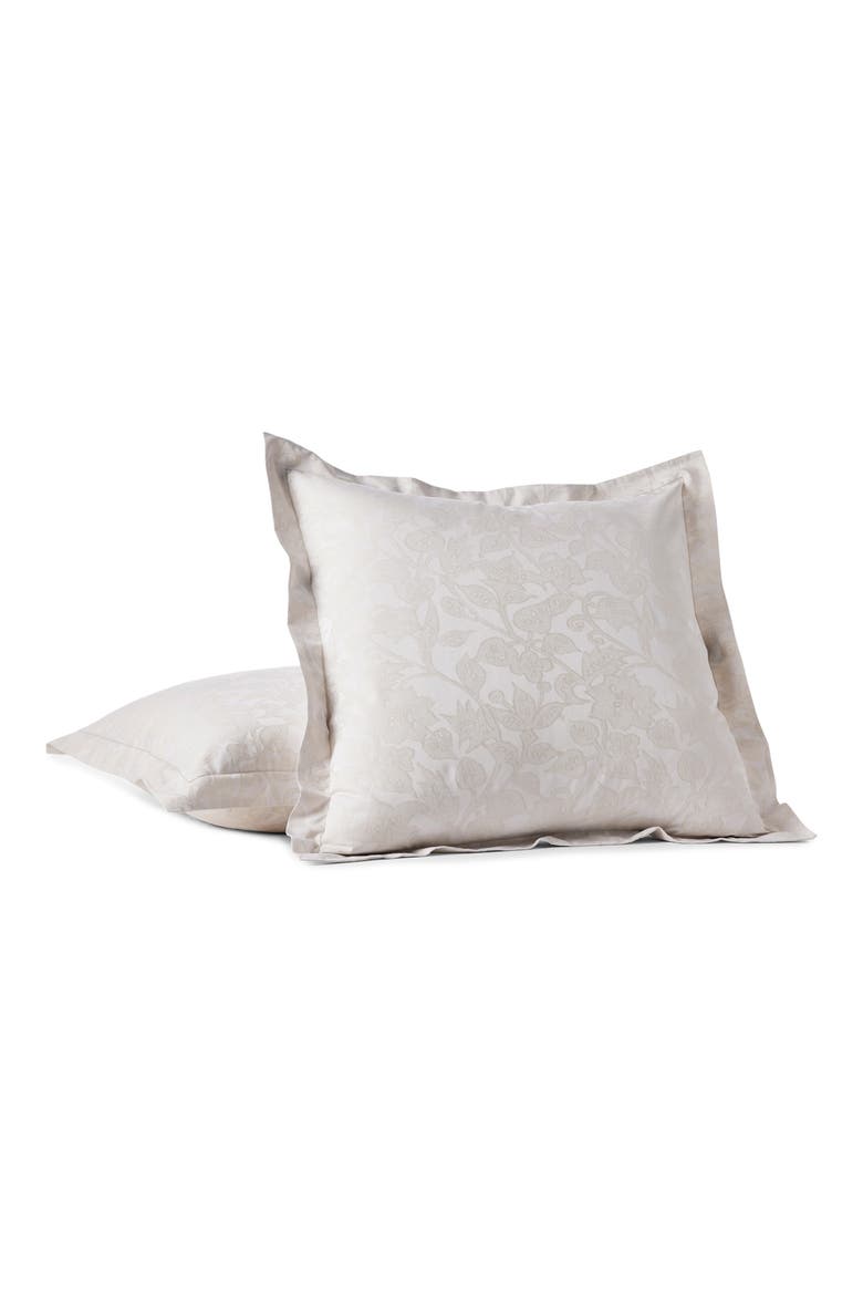 Heritage Jacquard Organic Cotton Sham, Main, color, ALPINE WHITE W/ STONE