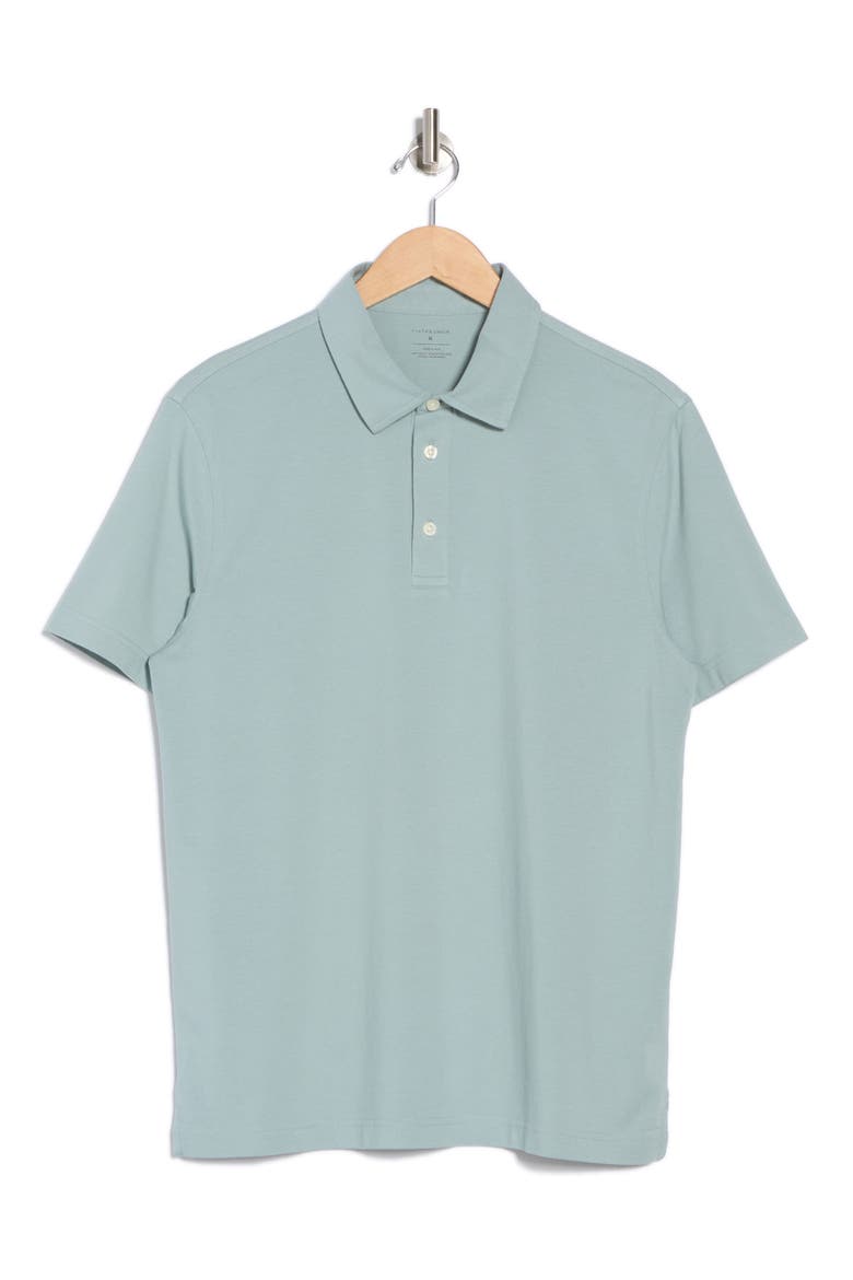 Cotton & Modal Polo, Alternate, color, GREY BLUE