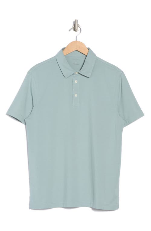 14th & Union Cotton & Modal Polo In Grey Blue
