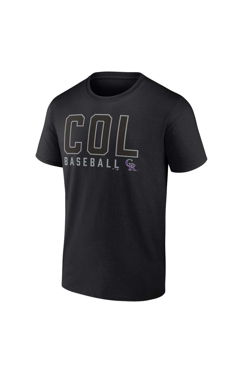 FANATICS Men's Fanatics Branded Black/White Colorado Rockies Two-Pack Combo T-Shirt Set, Alternate, color, Black