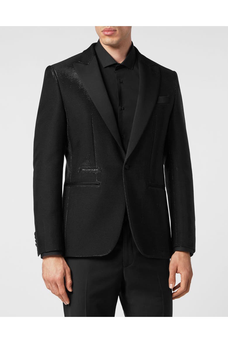 Lurex Blazer Lord Fit Sartorial Men, Main, color, black