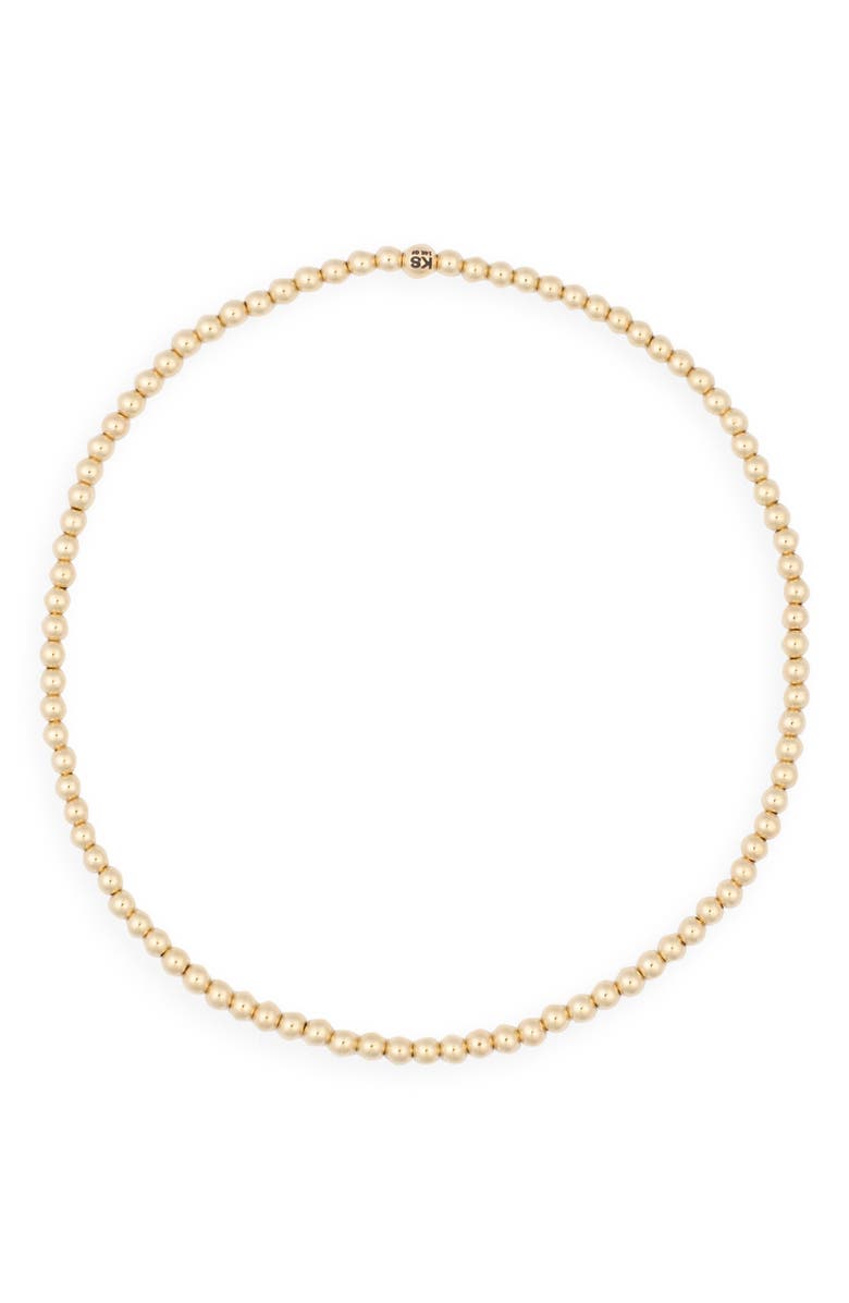Kendra Scott 3mm Beaded Stretch Anklet, Main, color, 14K Gold-Filled