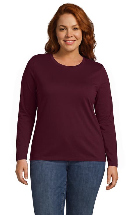 Supima Cotton Long Sleeve Crewneck T-shirt
