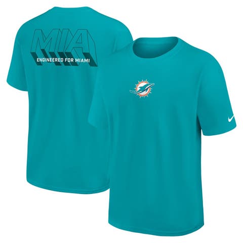 Men's Nike Aqua Miami Dolphins Dominate The Game Essential Max90 T-Shirt