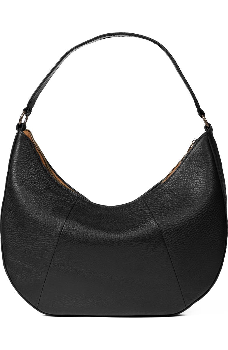 Deux Mains Saddle Shoulder Bag, Main, color, Black