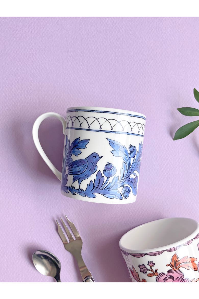 Heritage Blue Bird Blooming Mug, Alternate, color, Multi