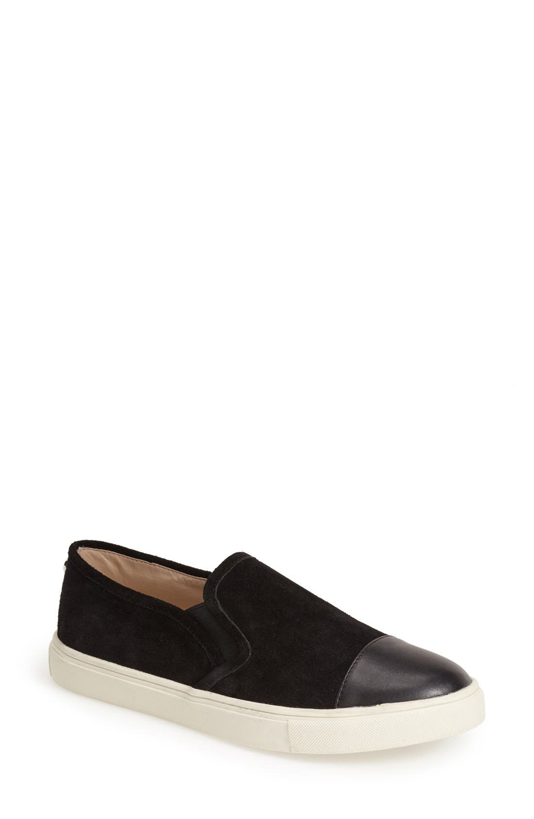 'Emuse' Slip-On Sneaker, Main, color, BLACK SUEDE
